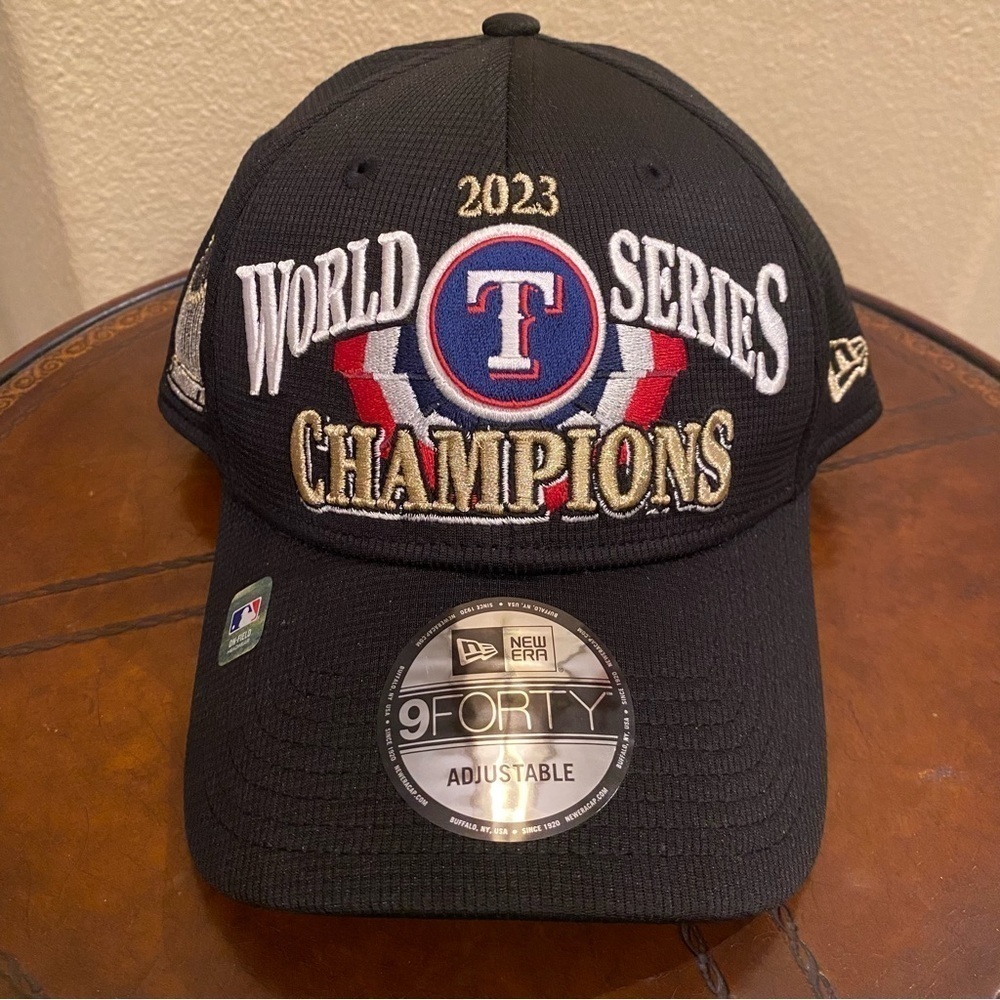 NWOT~NEW ERA Texas Rangers World Series Champions 2023 9Forty Cap One Size